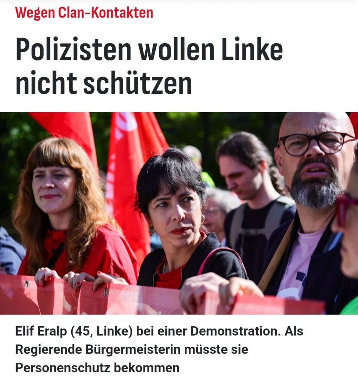 Shinsho_ni's tweet photo. Aus meiner Sicht stellt sich in Berlin gerade eine einfache Frage: Wer die Polizei öffentlich als Clan bezeichnet, will sich von derselben Polizei schützen lassen?

Ich halte das für keinen Randaspekt. Nach Medienberichten diskutieren Personenschützer intern den möglichen Schutzauftrag für Elif Eralp, sollte sie Regierende Bürgermeisterin werden.

Wichtig bleibt für mich die Unterscheidung. Von Eralp selbst sind nach den vorliegenden Berichten keine Verbindungen zur organisierten Kriminalität bekannt. Das gehört zur Sache dazu.

Unbestritten sind andere Vorgänge im Umfeld der Partei. Auf der Neuköllner Wahlparty der Linken erschien Issa Remmo, das bekannte Oberhaupt einer Berliner Großfamilie, deren Mitglieder die Polizei dem Clan-Milieu zurechnet. Die Partei erklärte, er sei nicht eingeladen gewesen und später weggeschickt worden. Remmo selbst sprach öffentlich von Unterstützung.

Dazu kamen Chatnachrichten des Bundestagsabgeordneten Ferat Koçak an den Sohn des Clan-Chefs. Darin stehen Grüße „mit Respekt“ an den Vater und die Frage nach einem Bürotermin. Koçak hat sich entschuldigt und seine Arbeit im Innenausschuss ruhen lassen. Ein Rücktritt ist das nach meiner Einschätzung nicht.

Kurz danach nannte die Linksjugend Berlin die Polizei in einem Instagram-Video einen „kriminellen Clan“ mit Pistolen, Quarzhandschuhen, Knüppeln und Pfefferspray. Der Landesverband distanzierte sich von der Formulierung. Das Video blieb stehen. Das erscheint mir widersprüchlich.

Sollte Eralp das Amt übernehmen, stünde ihr nach Berliner Praxis Personenschutz der höchsten Stufe zu: gepanzerter Dienstwagen, mehrere Schützer, Wache vor der Wohnung. Zuvor würde das Landeskriminalamt eine Gefährdungsanalyse erstellen.

GdP-Landeschef Stephan Weh hat die internen Diskussionen bestätigt. Ein Polizeisprecher verwies zugleich auf das Neutralitätsgebot: Beamte dürfen einen dienstlichen Schutzauftrag nicht aus persönlichen oder politischen Vorbehalten ablehnen. Das ist rechtlich nachvollziehbar.

Aus meiner Sicht bleibt trotzdem die politische Frage. Wer Regierungschef werden will, muss klare Grenzen ziehen – nicht erst, wenn die Schlagzeilen da sind. Nähe zu kriminellen Milieus und verbale Angriffe auf die eigene Schutztruppe passen für mich nicht zusammen.

Innere Sicherheit ist für mich keine Gesinnungsfrage, sondern eine Staatsaufgabe. Was denkt ihr dazu?
https://t.co/6bHxboA57r
https://t.co/s7QoOwUzSV
https://t.co/PP2bmZwVUP
Persönliche Meinung. Keine professionelle Beratung. Nicht in jedem Fall als Tatsachenbehauptung zu verstehen. Quellen angegeben. [@Shinsho_ni] – privat, unabhängig & unbezahlt.