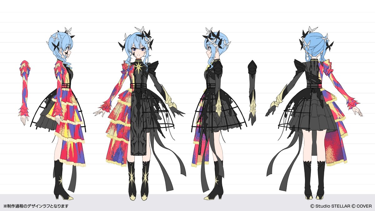X_VORDER_RUNWAY's tweet photo. #X_VORDER_RUNWAY
☄️星街すいせい 3D衣装 &amp; 三面図公開☄️ https://t.co/t87uODH7iy