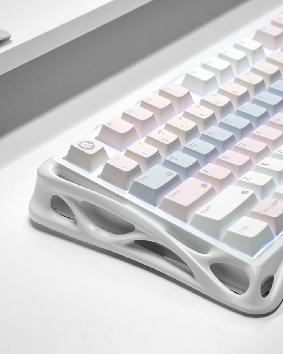 GravaStar_'s tweet photo. A little pastel corner for my little keyboard. 🤍☁️🎀

Meet Mercury K98 – Pastel Whisper — soft, quiet, and way too cute for my desk. 🥹⌨️
.
.
#gravastar #mercuryk98 #gamingkeyboard #setup #keyboard https://t.co/4mr7jrZ3Ph