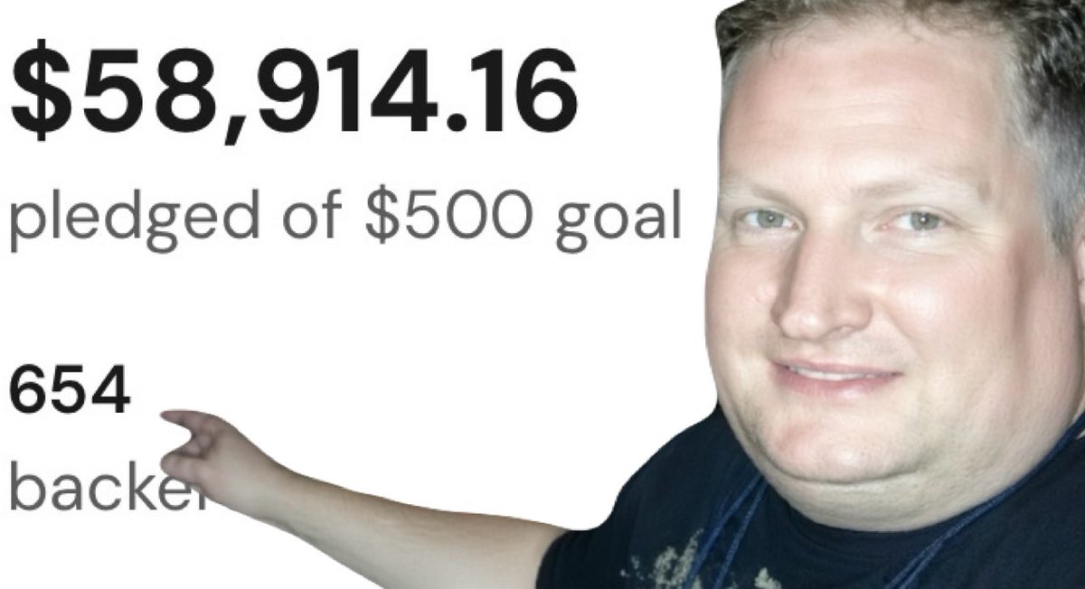 YellowFlashGuy's tweet photo. MASSIVE Sunday for Ethan Van Sciver. After streaming for 10 hours, which included crying about Nerdrotic, TWO backers were picked up! Huge W! https://t.co/WK4NbyI875