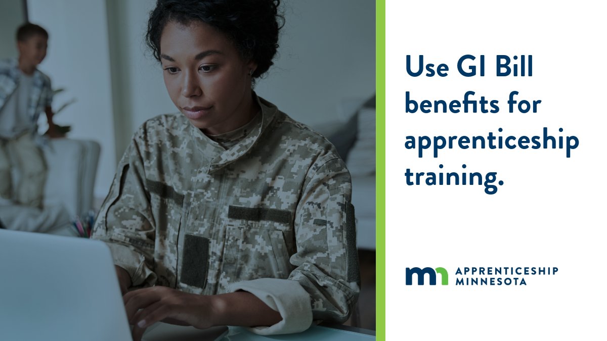 ApprenticeMN's tweet photo. Veterans can leverage their skills and experience through registered apprenticeship programs designed to support their transition into civilian careers. Explore your options at https://t.co/RSWpMKAq4T  #ApprenticeshipWorks https://t.co/QMklYWSs4p