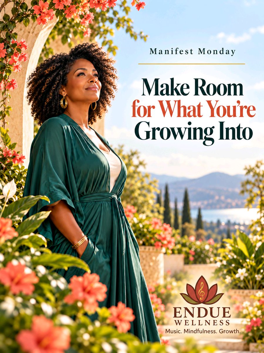enduewellness's tweet photo. Hey Beautiful Souls… 🌱 
Make room for what you’re growing into. One small step today can open the way for something beautiful.

Y’all know the vibe — stay grounded, stay glowing. Endue it with grace. ✨

#ManifestMonday #EndueWellness https://t.co/KVI8UR1R6o