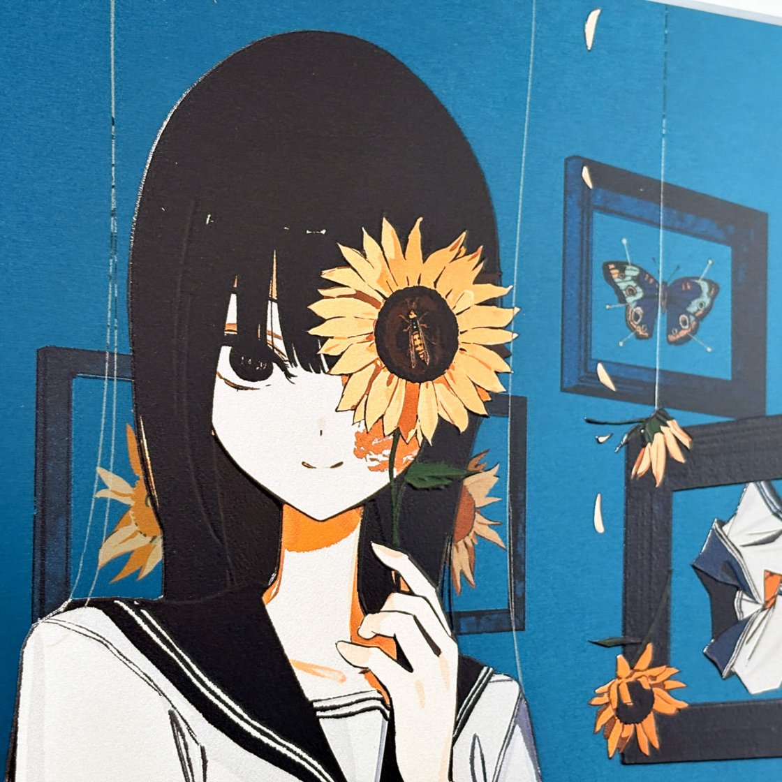 gaaat_art's tweet photo. 【ミツ蜂(@roundbee08)初個展、オンライン販売決定！】

ミツ蜂、初個展「擬花」を東京にて開催いたしました。

会場にて展示した作品のオンライン販売が決定いたしました！
見る人の感情に触れる、「ミツ蜂」の世界を感じられる作品となります。

また、会場で販売したグッズの一部も販売しております。
会場でご覧いただけなかった方も、お悩みの方もぜひこの機会にご覧ください。
詳細はこちら：https://t.co/VWLGFQgY0h

#ミツ蜂 #ミツ蜂個展