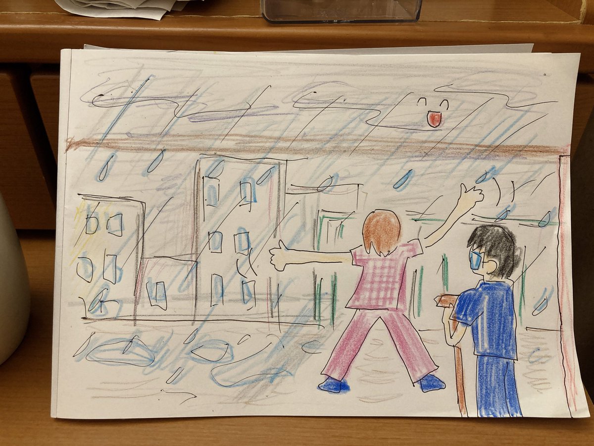 naomako3's tweet photo. 秋雨前線と台風の影響で雨が続いてます。リハビリで外へ出て、雨を見ながら新鮮な空気を吸った。雨は嫌だけど、雨が降らないのも困るしなぁ…と担当者さんと一緒に深呼吸して帰った。明日で #リハビリ も最後。いい思い出。 https://t.co/EQnfRQB5jd