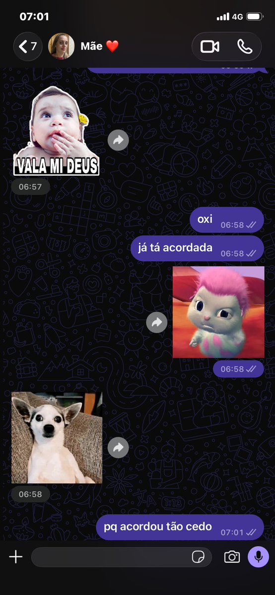 Sssilvaa__'s tweet photo. impossível ter uma conversa com a minha mãe, ELA SÓ RESPONDE COM FIGURINHA https://t.co/AjHJphCgQX