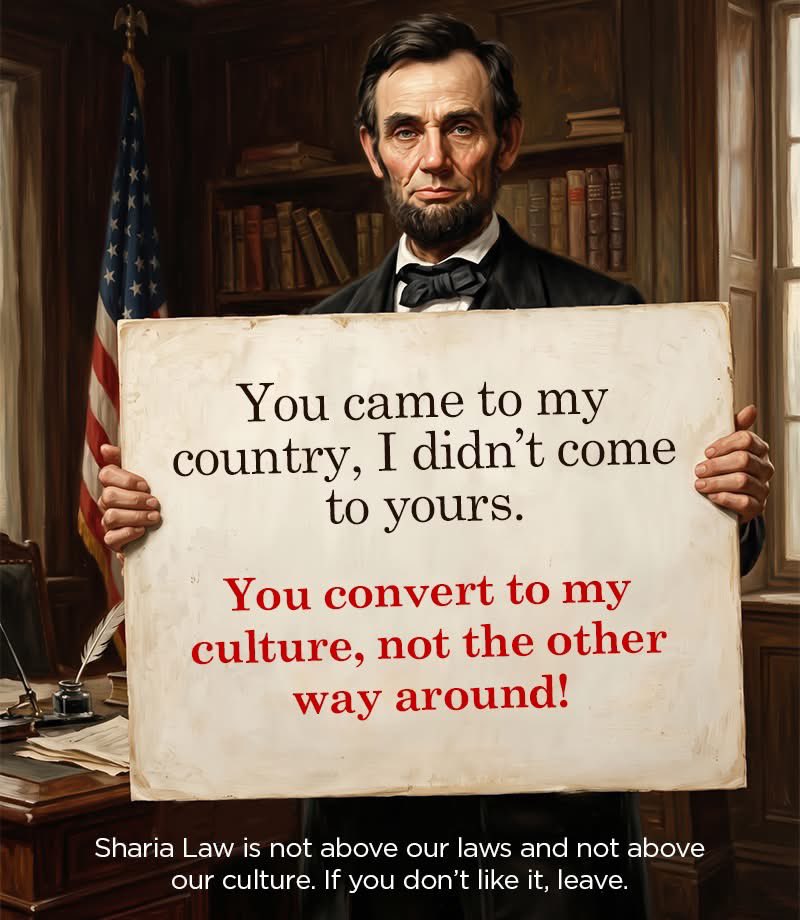 ToniLL22's tweet photo. That’s right! If you came to our country convert to our culture. If you don’t want to get the hell out! 🔥🔥🔥🔥🔥🔥 https://t.co/XxLnbDsiZv