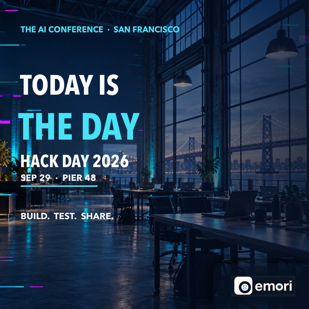 pabloduobert's tweet photo. Today is the day.
Emori is at The AI Conference Hack Day in San Francisco. One focused day, one bold build, and a new way to experience the memories that matter.
The next chapter starts today.
https://t.co/IXEkx7YIoW
#Emori #HackDay #AI https://t.co/swuZzOEbKf
