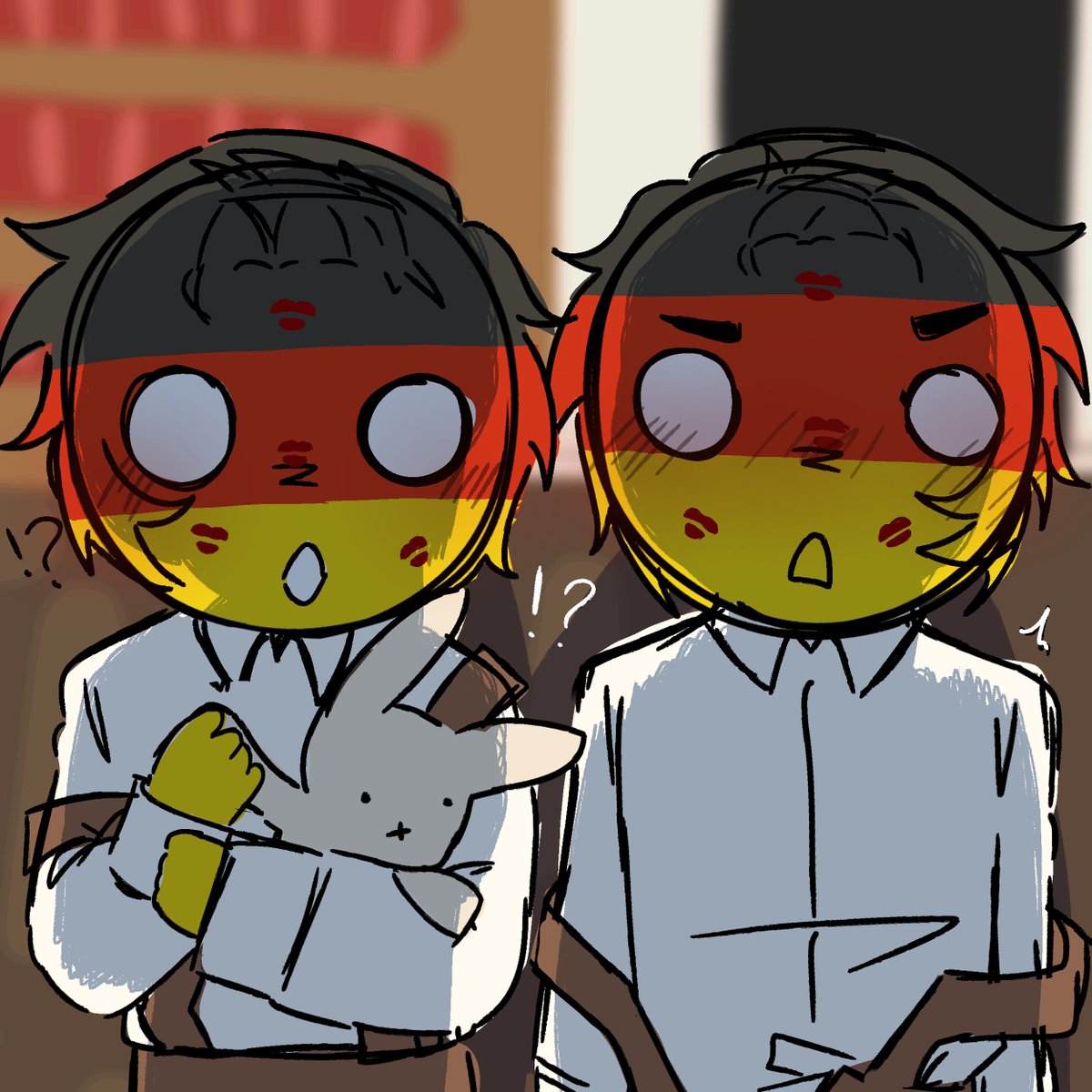 Brosephstaileen's tweet photo. Mmwahh!! <3 😙 Kisses from Papa :D 
 [Platonic]
PLEASE FOR THE LOVE OF GOTT IGNORE THE BACKGROUND 😭🙏
#countryhumans https://t.co/nH32wYcBph