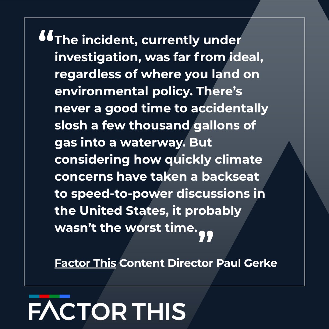 FactorThisMedia's tweet photo. Our top article of last week was the Factor This Brief, detailing, among other things, apathy to the environmental impact of new infrastructure, brought on in part by the centrality of speed-to-power conversations in an energy industry grappling with skyrocketing demand.

Read the full Brief: 🔗https://t.co/IemZdWaoCU

#FactorThis #FactorThisBrief #SpeedToPower #EnergyInfrastructure #PowerInfrastructure
