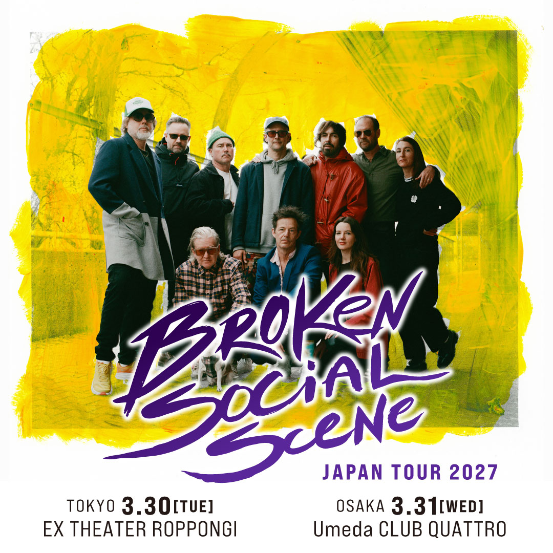 eplus_live's tweet photo. カナダ・トロントを拠点に活動するインディーロック・コレクティヴ【BROKEN SOCIAL SCENE】
2027年春 待望の来日公演決定！

3/30(火) 東京・EX THEATER ROPPONGI
3/31(水) 大阪・Umeda CLUB QUATTRO

詳細・お申込みはこちら▼