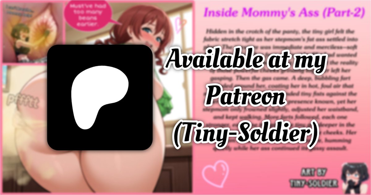 TinySoldier_GTS's tweet photo. Inside Mommy's Ass Part 1 &amp; 2 #girlfart #fartanimation
My Patreon: https://t.co/777cSFxd5X https://t.co/PfMWXEgaPI