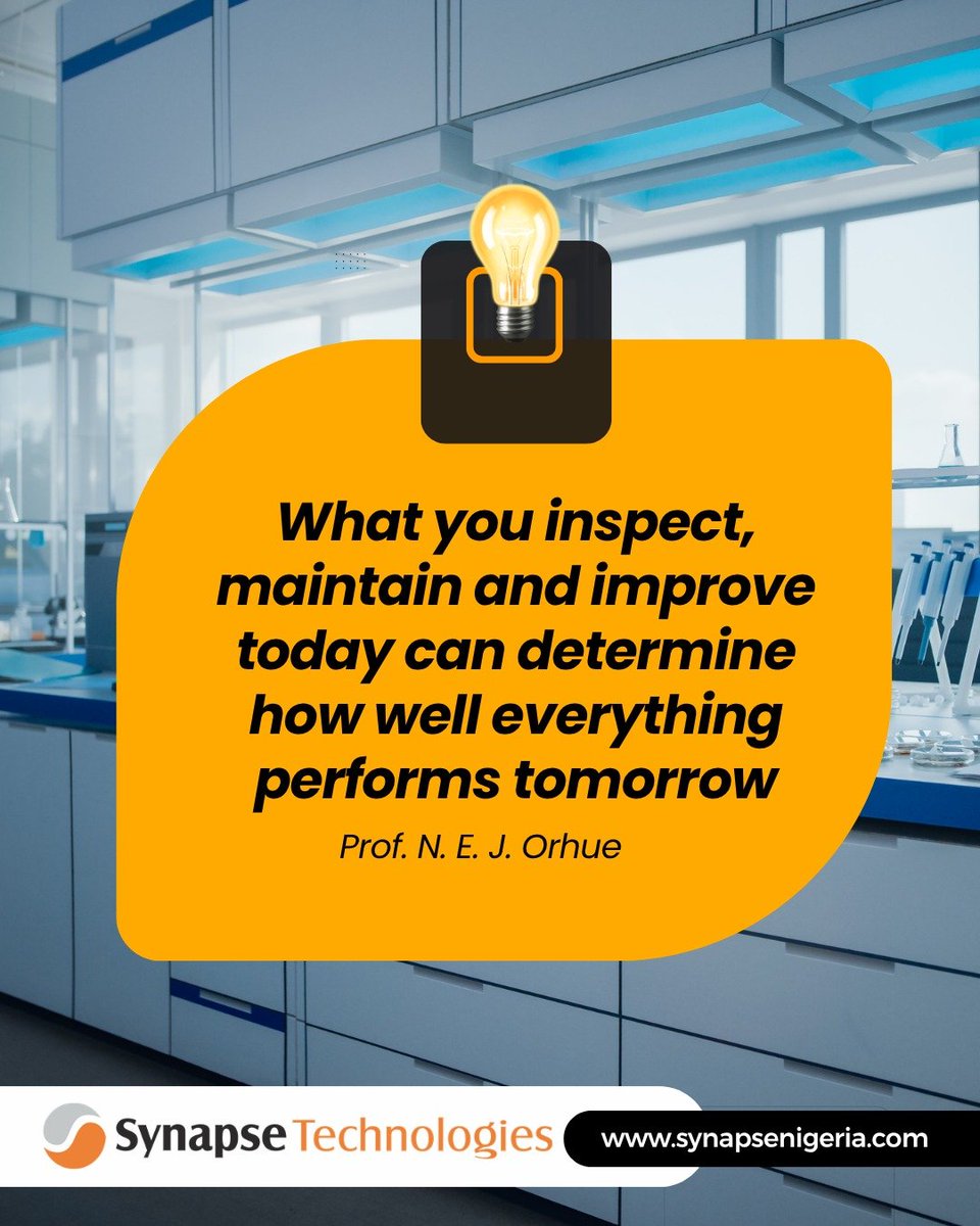 SynapseTechNg's tweet photo. As a new week begins, remember that dependable results are built through consistency. Small checks, timely maintenance and accurate measurements may seem routine, but they are what keep equipment efficient, reliable and ready to perform when needed.
@synapsetechng https://t.co/JGgpOv5AtX