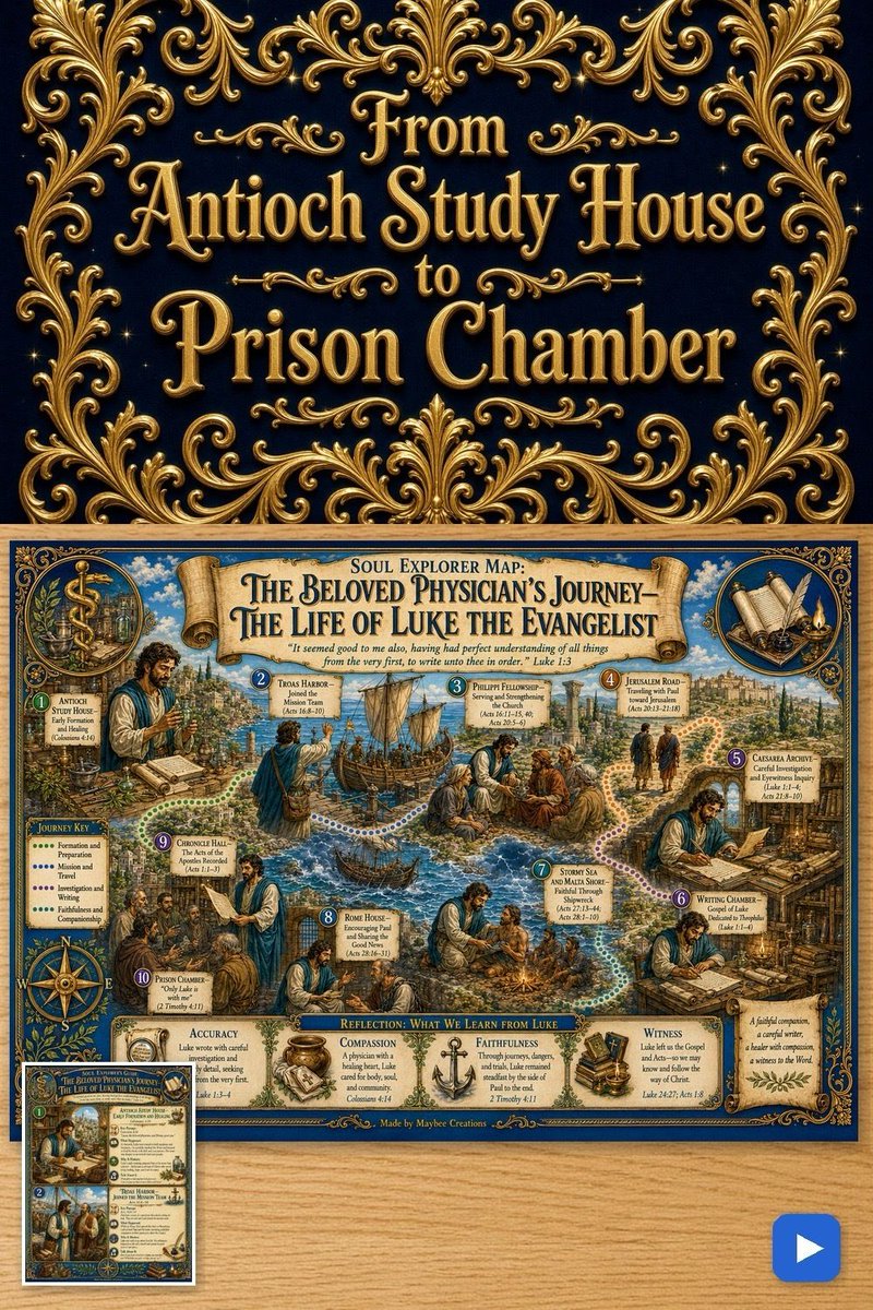 MaybeeCreation's tweet photo. From Antioch Study House to Prison Chamber.
Life of Luke Bible map + guidebook + audio tour. Instant download from The Map Room.
https://t.co/wUzSMsr2WT
#LifeOfLuke #BibleMap #MaybeeCreations https://t.co/OVxMipafSZ