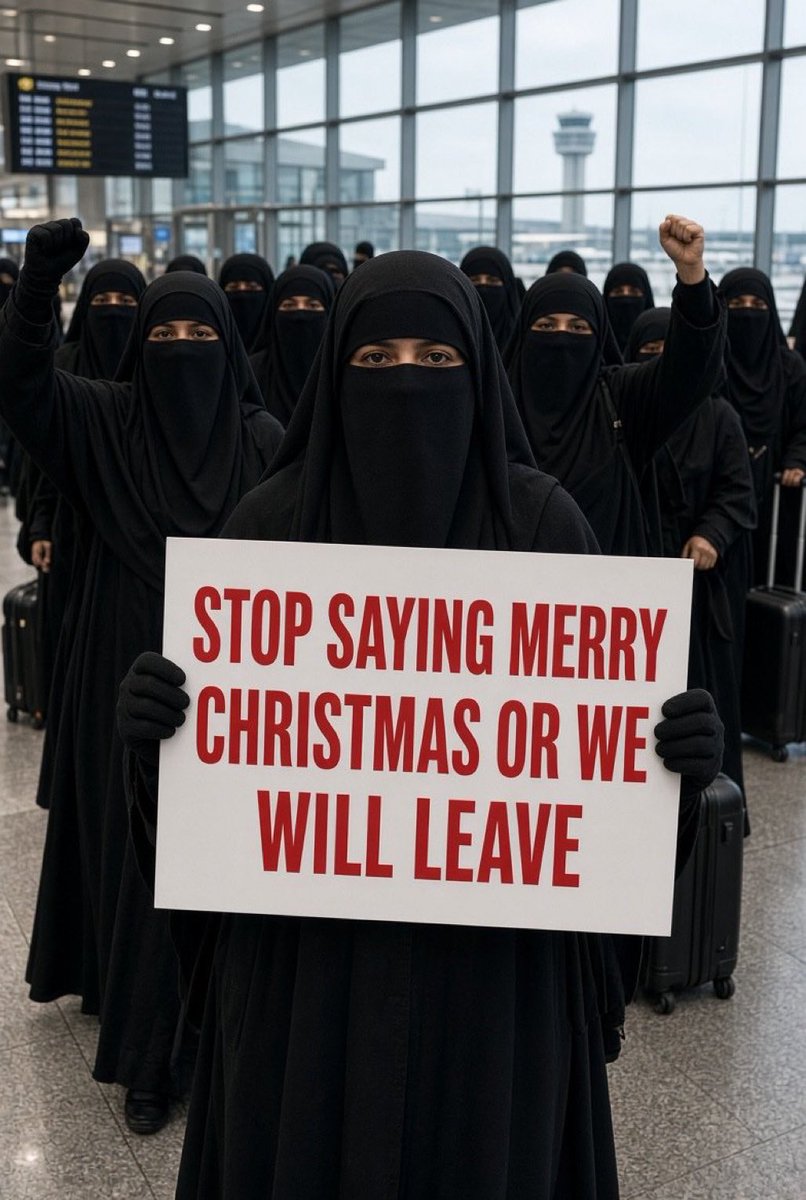 fankaroline_'s tweet photo. Muslim community says:
Stop saying Merry Christmas. Respect our Islam..
My point of view : A lot of people are answering with one word: leave.
What’s your response? https://t.co/S5dhFOizYO
