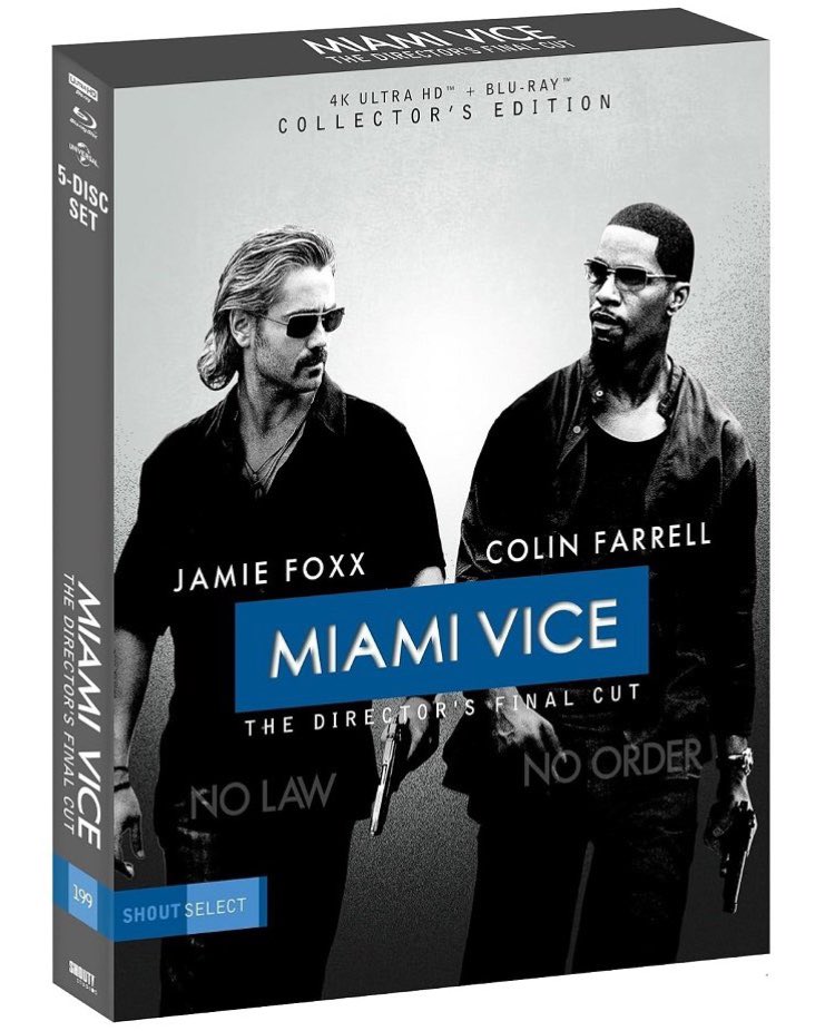 dawnofthediscs's tweet photo. Coming to 4K UHD 12/15 from Shout Select

Miami Vice: The Director’s Final Cut (2006) 4K UHD

Pre-order: https://t.co/otvsNFP5Wz

Features:
The Director’s Final Cut Presented in Dolby Vision, Supervised and Approved by Writer-Director Michael Mann (2026)
Theatrical Cut Presented in Dolby Vision, Supervised and Approved by Michael Mann (2026)
Miami Vice Undercover
Behind-the-Scenes Featurettes: Gun Training, Mojo Race, and Haitian Hotel Camera Blocking
Theatrical Trailer
Original Alternate Cut with Optional Audio Commentary with Michael Mann
Miami & Beyond: Shooting on Location
Visualizing Miami Vice

#shoutfactory #screamfactory #bluray #physicalmedia #michaelmann #physicalmedia #Bluray 
#cinema #Horror #Movie #Movies #HorrorCommunity #FilmCommunity #4KBluray #4KUltraHD 
 #physicalmedia #FilmstaGram #physicalmediaforever #bluraycollector #bluraycollection #Horror #HorrorMovie #HorrorMovies #Film #Cinema #CinemaLovers #FilmTwitter #Cinephile #MovieBuff #NowWatching