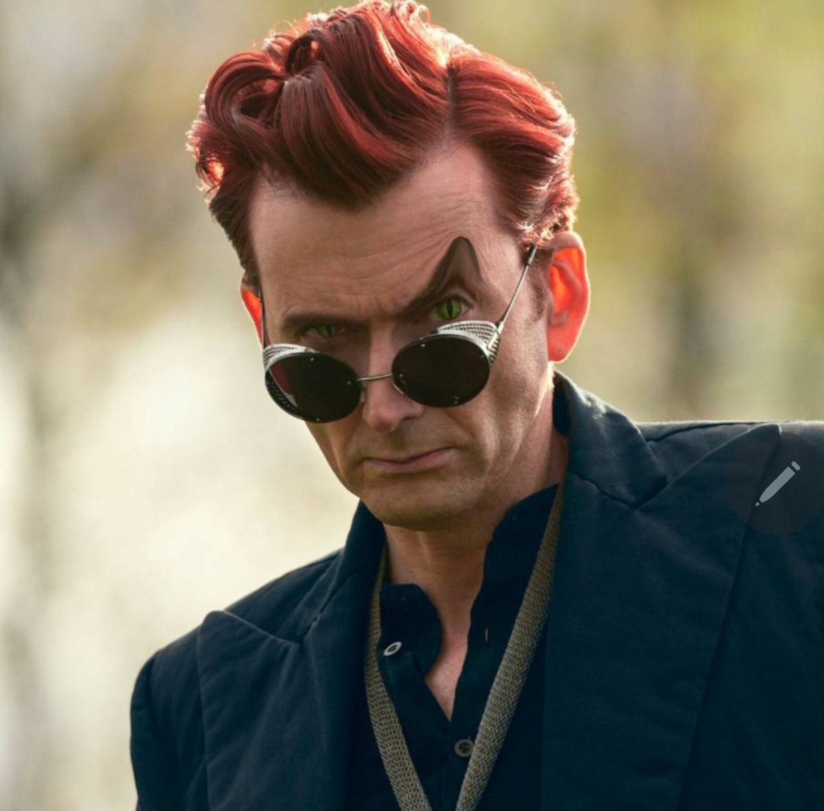 sadomenss's tweet photo. day 4 of making crowley more confused every day until good omens drops the good omens christmas special WITH the good omens christmas sweaters

#goodomens #crowley #davidtennant https://t.co/HvHBeB2qgC