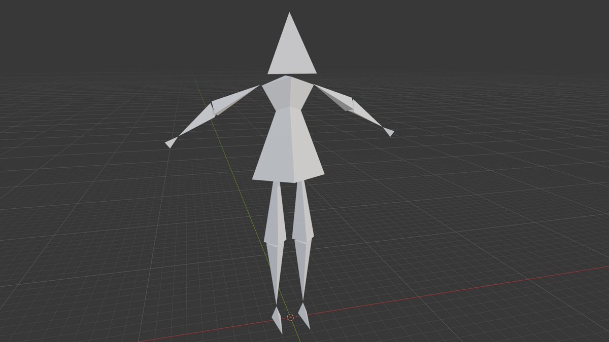 SpongeBobModder's tweet photo. I tried doing a body only using #Cones in #Blender, At first I didn't like the result, but after doing some #posing, I ended liking the way it looks https://t.co/c6CPE3jlLZ