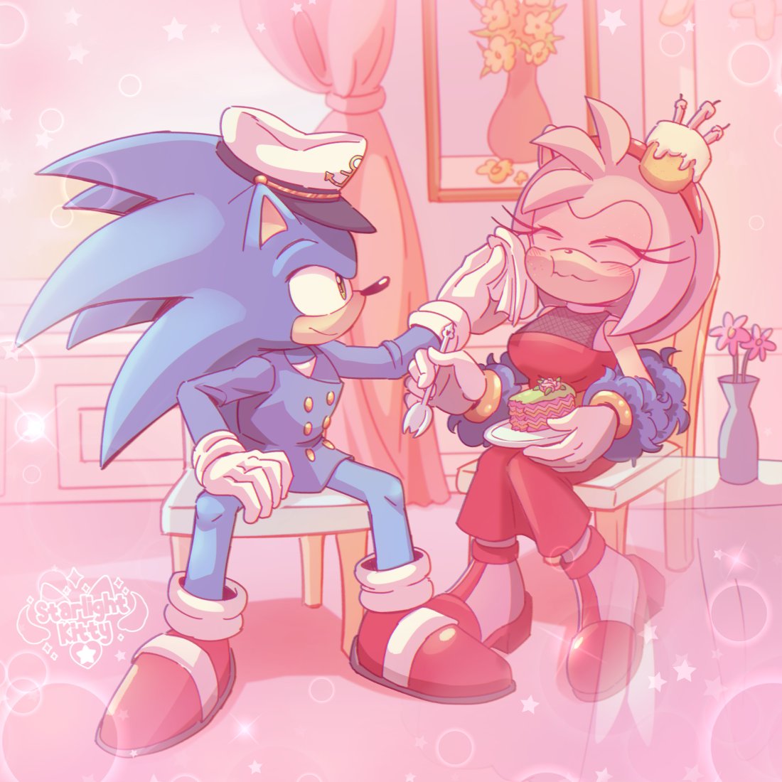 StarKitty70's tweet photo. I held out my hand toward your single smile. I'm happy you are born 💖

#amyrose #sonicthehedgehog #sonamy https://t.co/mhKo3W5CPG