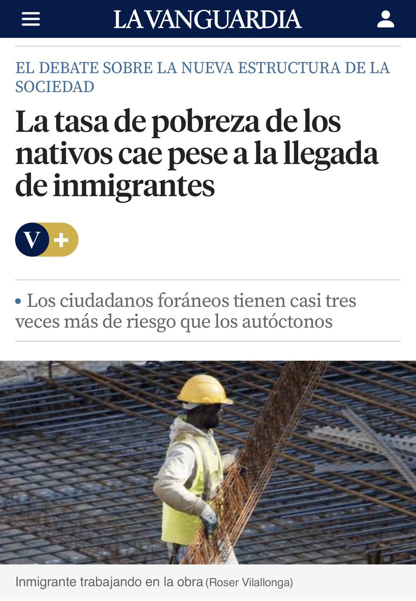 Comptesclares's tweet photo. 0/
8.981.351 recordeu aquesta xifra quan arribeu a l’últim tuit.

Seguim amb la nostra croada d’utilitzar les dades per destruir mentides.

La d’avui, d’aquesta notícia d’avui, ens sembla especialment greu. Per molts motius:
Pel què: Perquè el titular és fals. Tan fals que és el contrari
Per qui ho fa: la Vanguardia, regada amb moltíssims milions d’euros del govern
Pel moment: en ple debat sobre la immigració, surt una notícia per dir-te que la gent immigrada et fa més ric
Pel modus operandi: un article escrit tan sibilinament que diu una cosa i la contrària, per salvar el cul.

Us ho vam dir fa setmanes: ens volen fer MENJAR/EMPASSAR rodes de molí. I la majoria s’ho empassa. 🧵