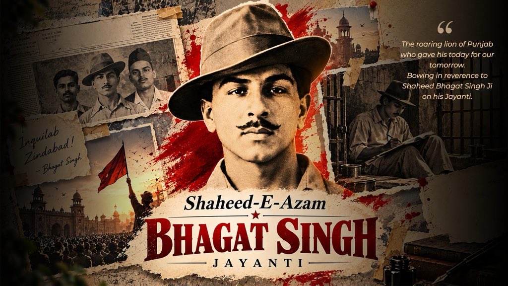 insan_honey's tweet photo. शहीद भगत सिंह जी के आदर्शों पर चलते हुए देशभक्ति और देशसेवा की भावना को सर्वोपरि रखें, और कर्तव्यनिर्वाह करते हुए भारत माता की आन, बान और शान को ऊँचा उठाएं—यही उनके प्रति सच्ची श्रद्धांजलि होगी। उनकी जयंती पर उन्हें नमन। https://t.co/5OWLEc3ZPa