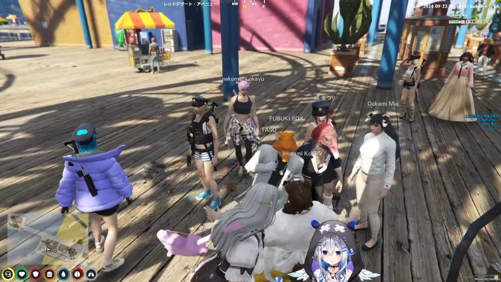 ShHa619536's tweet photo. #かなたん大好き
holo GTA DAY6かなたそスクショ番外編

狂言誘拐で集まったホロメン
流石の台風の目w組織力無しでこれw

ヘッショに目覚める瞬間
夜空を見上げて悟ったりもしてるw

恐竜発見
かわいい～と言うかなたそが一番かわいい

更にダブルタップ習得
自然と身につけたの戦闘の申し子過ぎるw https://t.co/TYPXhGwAYB