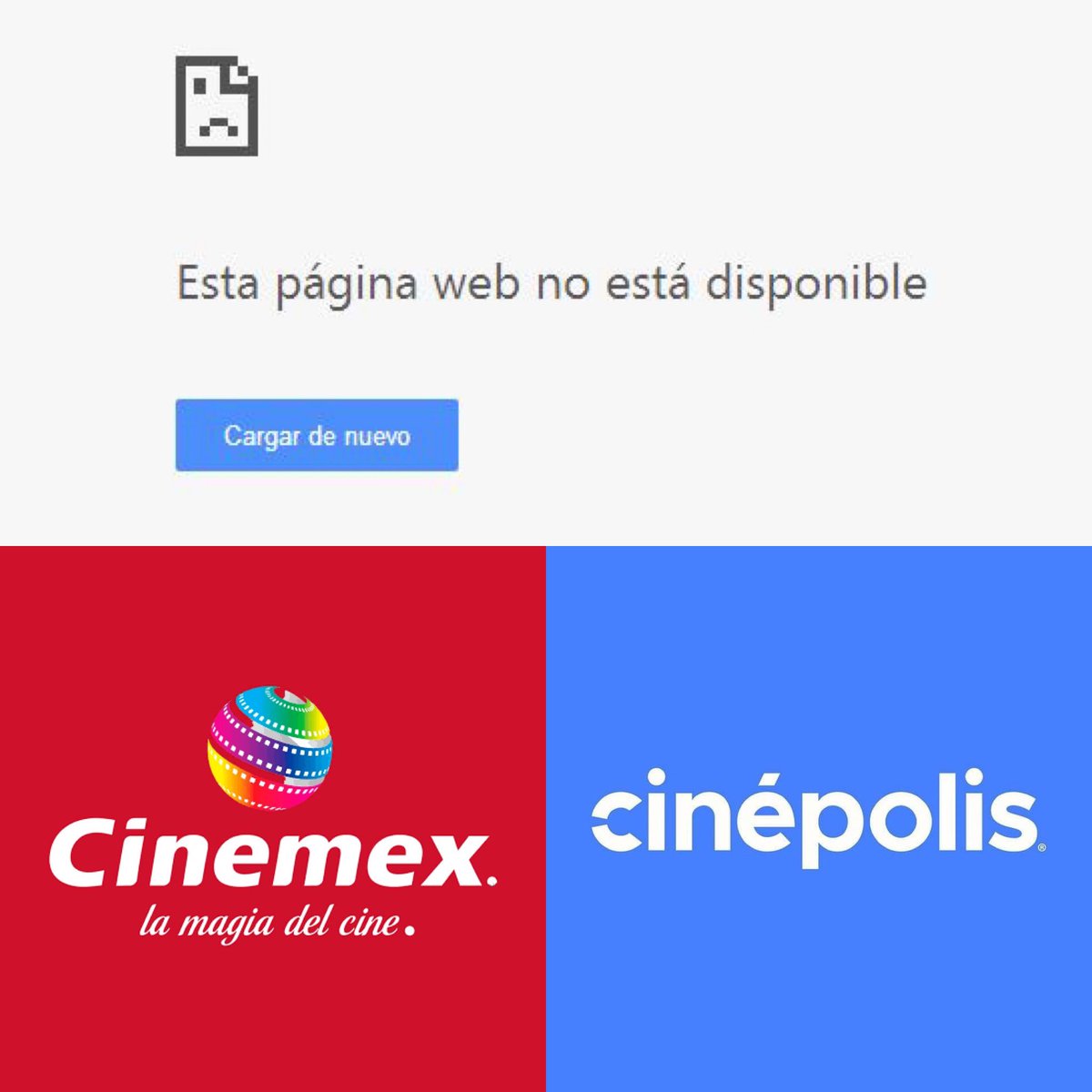 CerebrosG's tweet photo. De último momento: Las plataformas de Cinépolis y Cinemex han colapsado en todo México por la alta demanda de boletos de la preventa de Avengers Doomsday. https://t.co/1vI6etSWnj