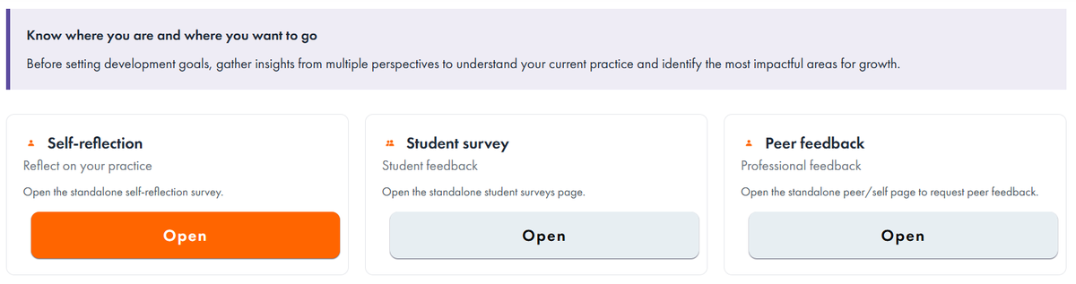 EvidenceInEdu's tweet photo. School improvement is complex. Professional learning shouldn’t add to that complexity.

But even the most well-intentioned professional learning can leave teachers asking:

“Where do I even start?”
“How will I know it’s working?”
“What’s the best focus for me?”

That uncertainty costs time and impact.

That's why we made a major update to the Great Teaching Toolkit learning platform to include:

 🗣️ 360° feedback: student, self-reflection and peer surveys, all providing feedback aligned to the Model for Great Teaching

✍️ Recommended techniques based on your chosen goal.

 🏫 Step-by-step guides to implementation.

 📝 Guides for adapting techniques to develop adaptive expertise.

Speak to one of the team for a demo https://t.co/7mPTbhmiqm