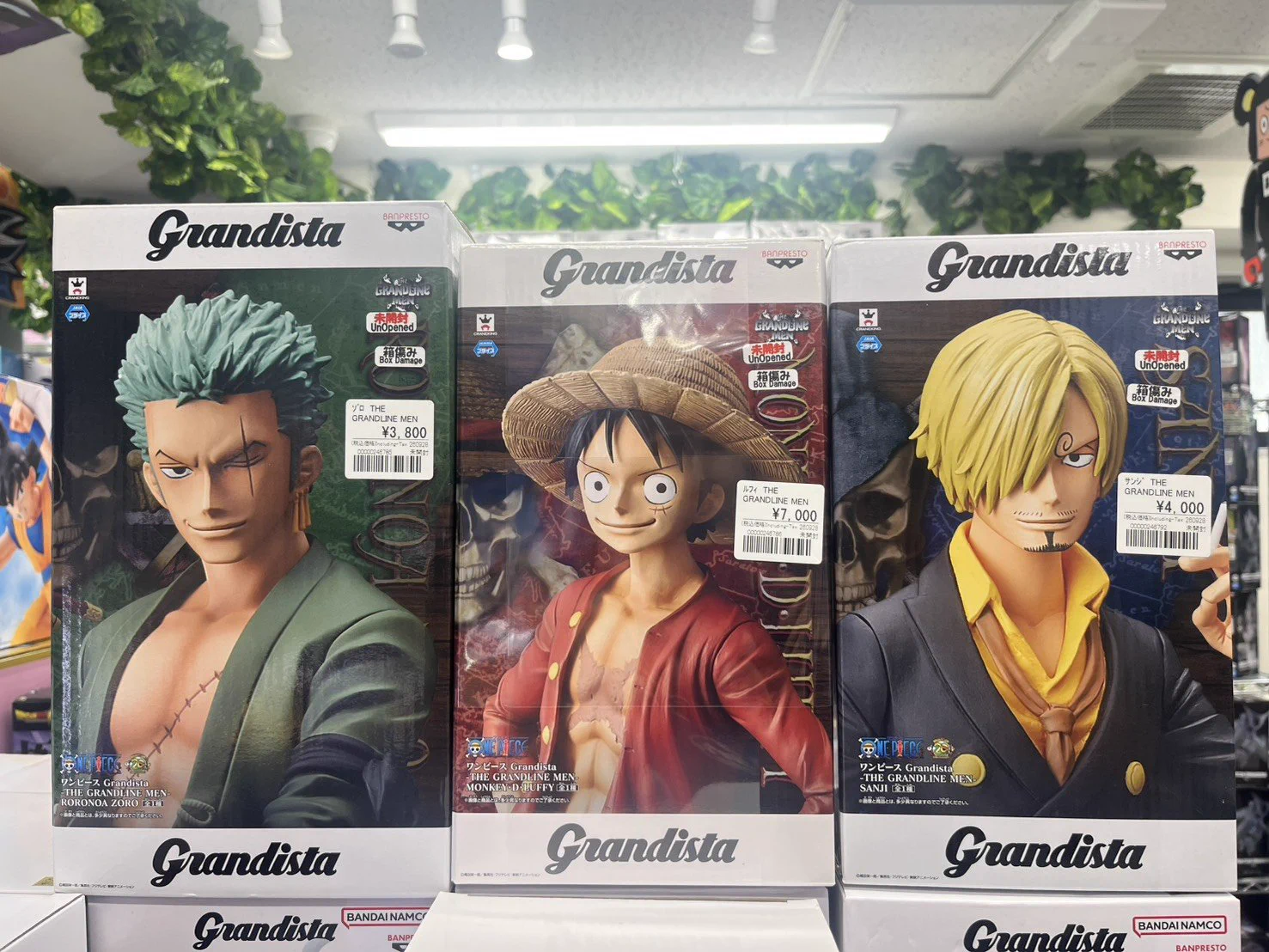 最新プライズフィギュア　ワンピース Grandista　ルフィ　ティーチ　ゾロ アニメフィギュア専門店】おたちゅう。秋葉原1号店 on X
