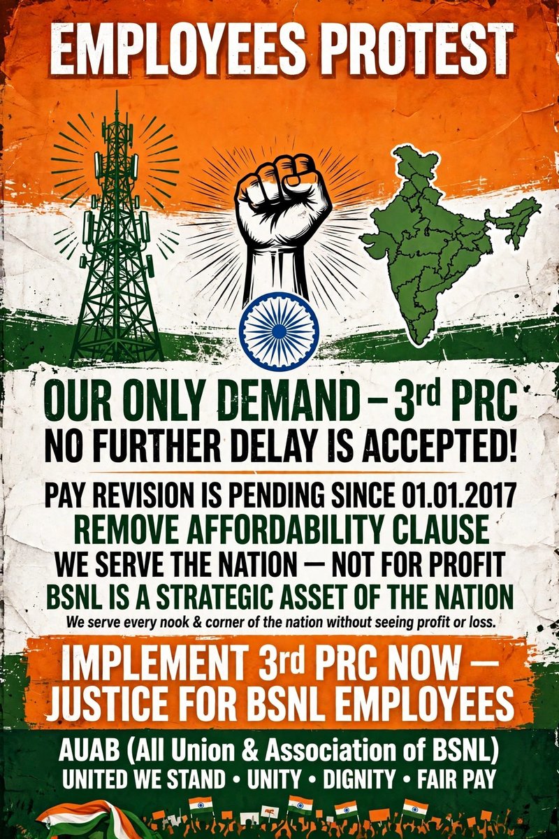 jtoerprewa's tweet photo. #Remove_Affordability_Clause #3rdPRC_BSNL #Remove_Affordability_Clause #3rdPRC_BSNL #Remove_Affordability_Clause #3rdPRC_BSNL #Remove_Affordability_Clause #3rdPRC_BSNL 
@PMOIndia @DoT_India @CMDBSNL @sneachq @AUAB5564 
@JM_Scindia https://t.co/tslnYChRGN