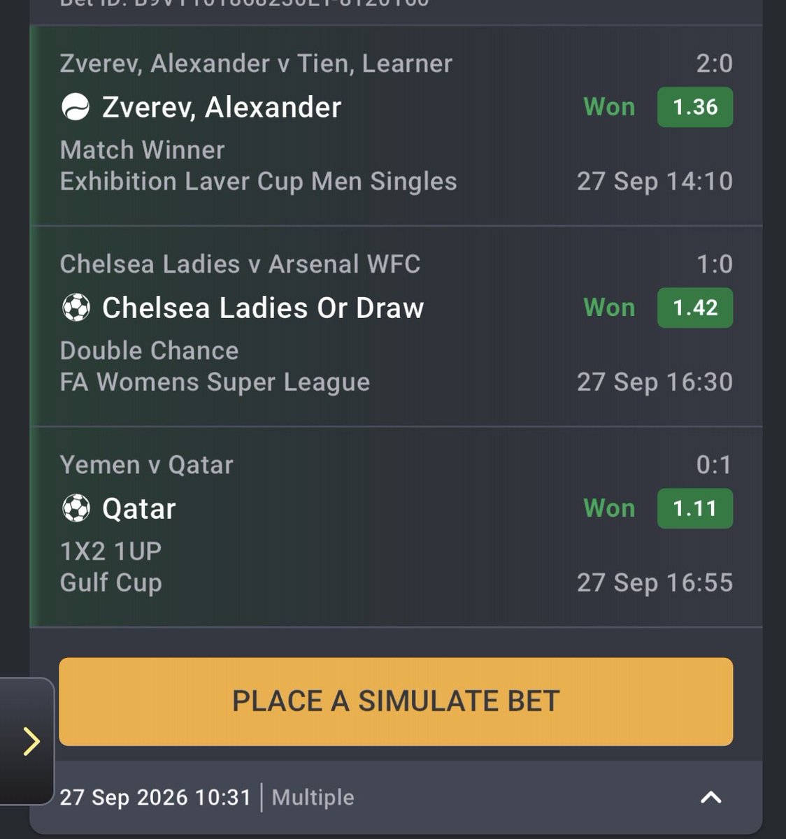 LifeofAdunni's tweet photo. Triple 💥💥💥 on Bet9ja ✅✅ https://t.co/HFo5TE7VLb