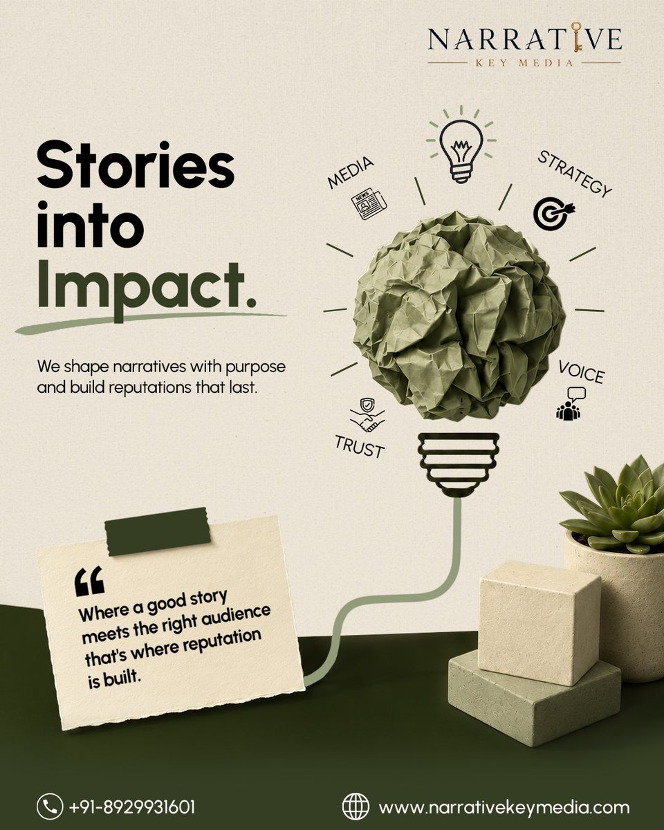 NarrativeKey's tweet photo. Your story is more than words; it shapes how people see your brand.

At Narrative Key Media, we turn ideas into purposeful narratives that build 𝘃𝗶𝘀𝗶𝗯𝗶𝗹𝗶𝘁𝘆, 𝘁𝗿𝘂𝘀𝘁, and a lasting 𝗿𝗲𝗽𝘂𝘁𝗮𝘁𝗶𝗼𝗻.

📩 Ready to turn your story into impact? Connect with us today. https://t.co/Ht7AD9RDpC