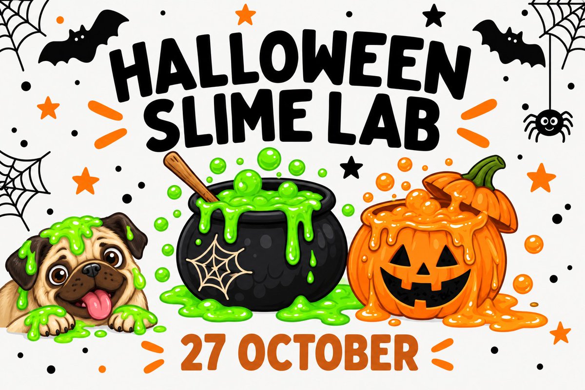 StoweHouse's tweet photo. Calling all little gooey ghouls! 🧪👻

Halloween Slime Lab incoming: 27 Oct, 1–2pm
Make spooky slime to take home, then enjoy our Howl-O-Ween activities.

Free with House Admission, but places must be booked in advance and tickets are going fast!

Book at https://t.co/4udwOVKJkK https://t.co/BD6Fu7TV0u