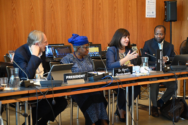 IPUparliament's tweet photo. On the sidelines of the @wto Public Forum in Geneva, the #IPU + @Europarl_EN brought MPs, @NOIweala, @wto officials and experts together at IPU HQ to discuss how trade in services can become more sustainable, inclusive and supportive of development.
🔗https://t.co/3T80gyxuht https://t.co/TL1LlkiC4u