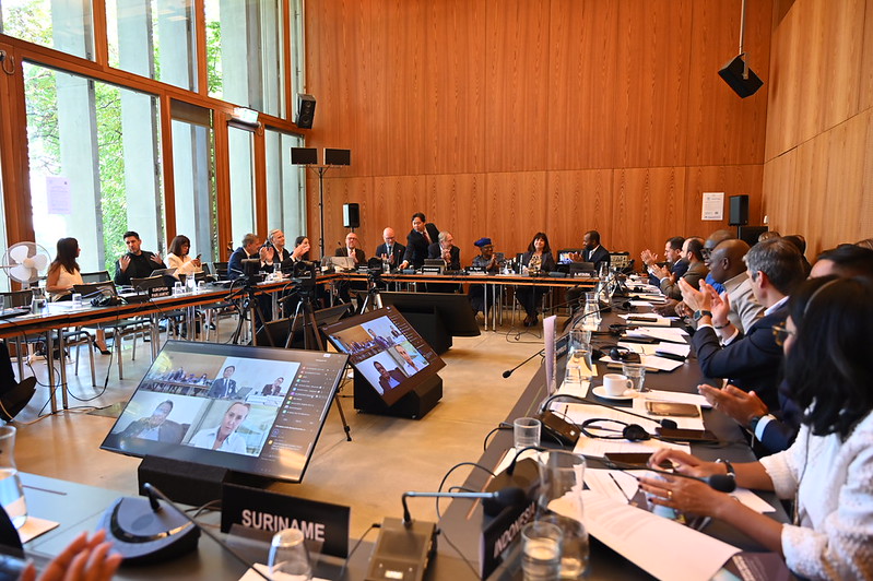 IPUparliament's tweet photo. On the sidelines of the @wto Public Forum in Geneva, the #IPU + @Europarl_EN brought MPs, @NOIweala, @wto officials and experts together at IPU HQ to discuss how trade in services can become more sustainable, inclusive and supportive of development.
🔗https://t.co/3T80gyxuht https://t.co/TL1LlkiC4u
