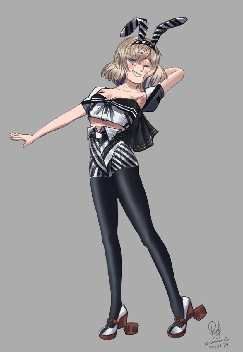 roninnato's tweet photo. Razzle Dazzle fashion for Gloire's birthday!
Now that I think about it, shipgirls using camos as fashion is such a "ship as girl" thing to do.
#KanColle #艦これ #進水日 https://t.co/B77q0DyZXp