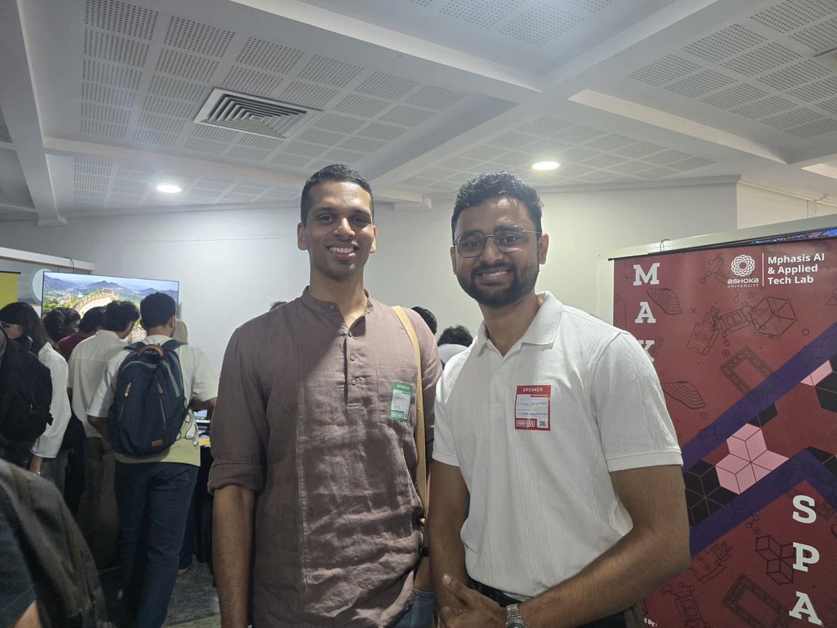 mathcuber21's tweet photo. i spent my whole life thinking 6'2 was tall until i stood next to Kailash Nadh ๐๐ญ
also gave my first talk at #IndiaFOSS2026 this weekend, experience post soon ๐
thank you for the amazing event @FOSSUnited @IndiaFOSS
#IndiaFOSS #OpenSource https://t.co/iMH4rC6qUS