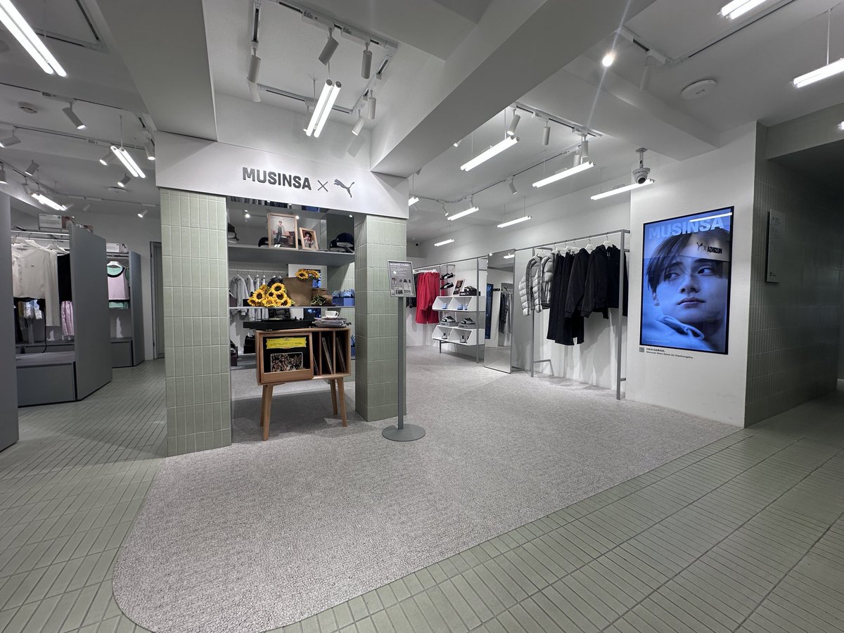 sangwonexe's tweet photo. the musinsa puma promo is actually insane to me. i wasnt expecting to see sangwon everywhere like this. seeing his first collab get this much promo makes me so happy 😭 https://t.co/xWkmQgee4M