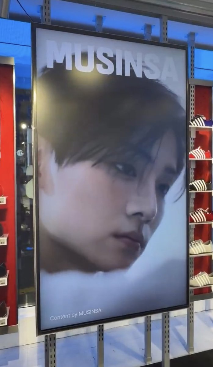 sangwonexe's tweet photo. the musinsa puma promo is actually insane to me. i wasnt expecting to see sangwon everywhere like this. seeing his first collab get this much promo makes me so happy 😭 https://t.co/xWkmQgee4M