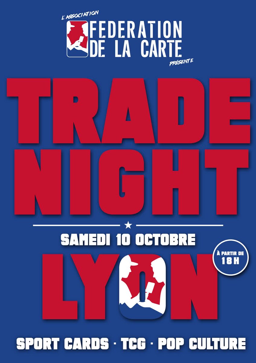 Fededelacarte's tweet photo. 📆🚨 TRADE NIGHT 🚨📆
Ce n’est pas 1️⃣ pas 2️⃣ mais bien 3️⃣ TRADENIGHTS qui arrivent en ce mois d’octobre. 

En ce lundi matin on a de quoi vous redonner le sourire, alors à vos agendas : 
🔹VENDREDI 02/10 à Lille
🔹SAMEDI 10/10 à Lyon 
🔹DIMANCHE 18/10 à Toulouse 

Toutes les informations sont à retrouver sur les affiches des différents événements 👇🏼

Alors on se voit où ? 

#FDLC #TradenightsFDLC