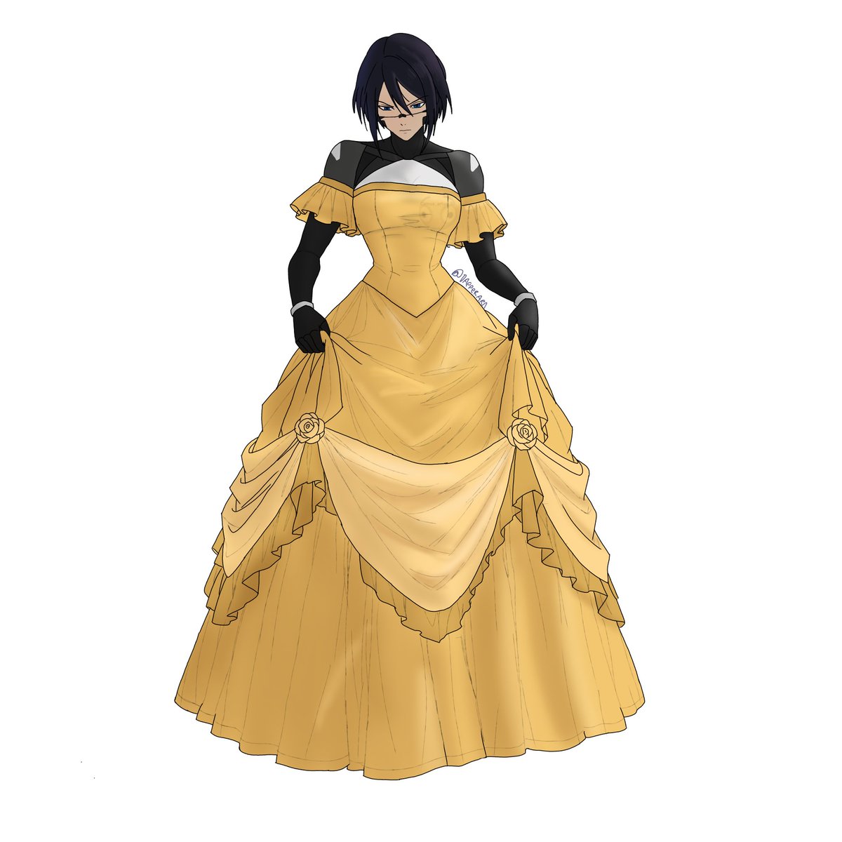 Dapperara's tweet photo. She secretly loves the dress. 

#signalis #signalisfanart https://t.co/ZgkLW6fGk5