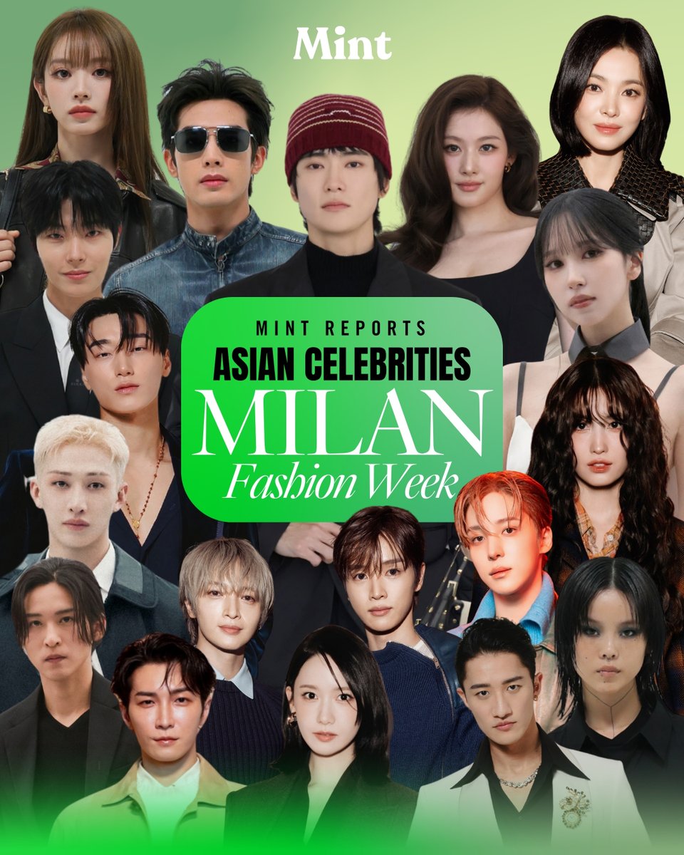 mintmag_th's tweet photo. มาเริ่ดกันทั้งหมด! Mint เสิร์ฟภาพลุคฟร้อนท์โรว์ของเหล่าคนดังเอเชีย ที่บินลัดฟ้าไป Milan Fashion Week นำเสนอคอลเล็กชั่นใหม่ Women’s Spring Summer 2027 ที่เพิ่งจะจบไป นอกจากโชว์ที่หลายๆ คนจับตามองแล้ว ครั้งนี้ยังมีคนดังไปชมโชว์กันมากมายอีกเช่นเคย ใครจะมาในลุคใดกันบ้าง ไปดูกัน 💚

📸 More Photos https://t.co/UZu2obfDV3

#MilanFashionWeek 
#MintMagTH