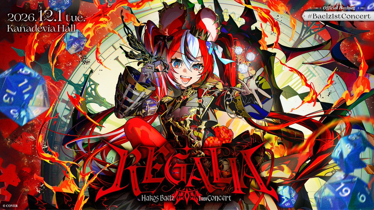 hololivetv's tweet photo. 🎲#ハコス・ベールズ 1stライブ🎲

Hakos Baelz 1st Concert "REGALIA"
配信チケット受付開始❗️

🔽チケットページはこちら
https://t.co/UYLHrMwpPe

#Baelz1stConcert
#ホロライブ https://t.co/AlHp5MQLT7