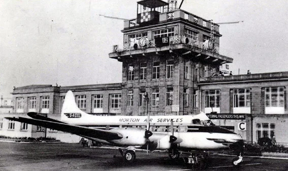 UKBorderWatch's tweet photo. Croydon’s last-flight Heron is actually a stand-in

On 30 September 1959, Morton Air Services’ G-AOXL left Croydon, south London, for Rotterdam as post-war air travel shifted to airports able to handle larger airliners.

The terminal survives, but the Heron outside is G-ANUO repainted as G-AOXL.