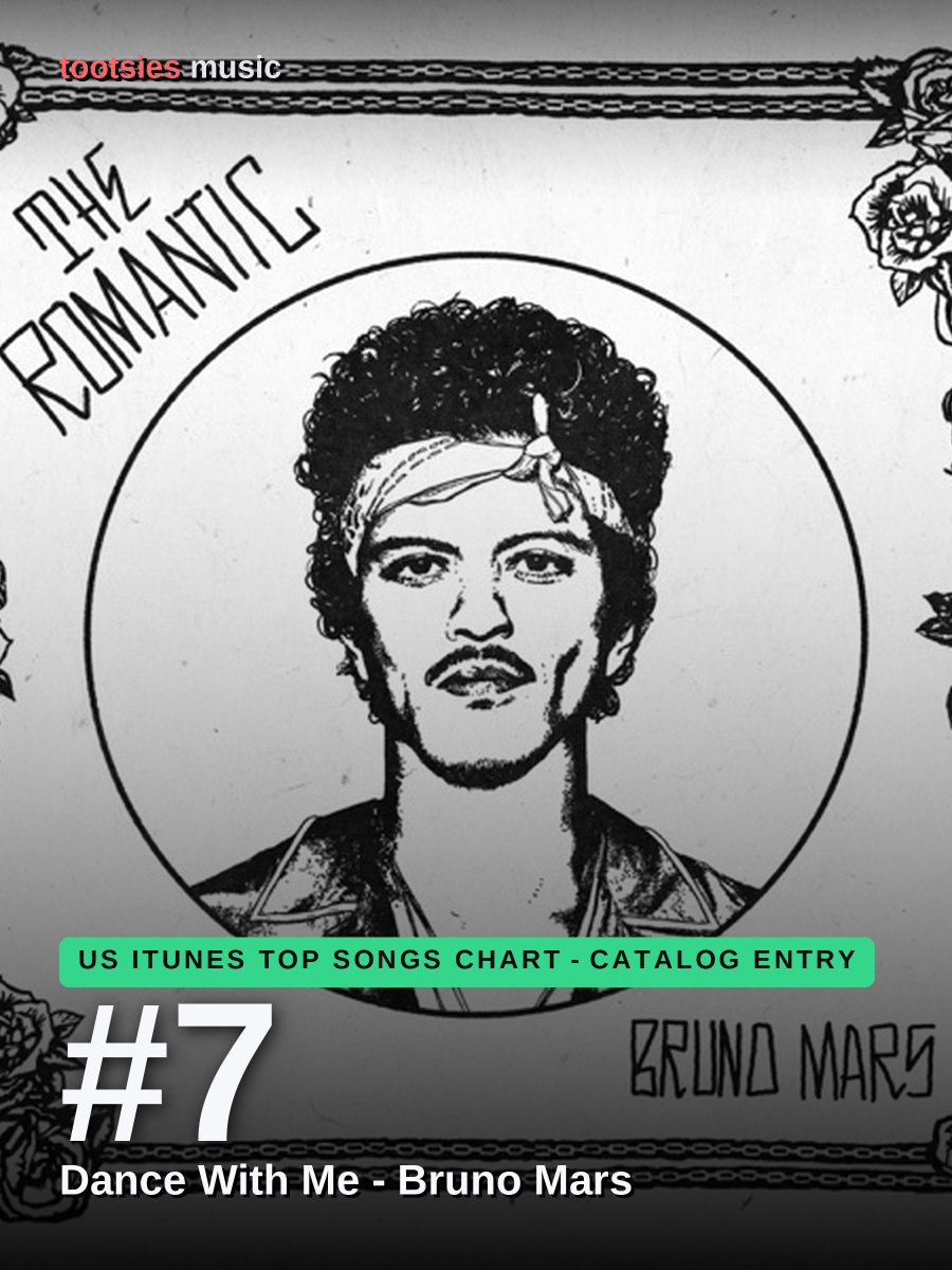 tootsiesbar's tweet photo. Dance With Me by Bruno Mars lands at No. 7 on the US iTunes Top Songs chart. https://t.co/YW6uAnSA86