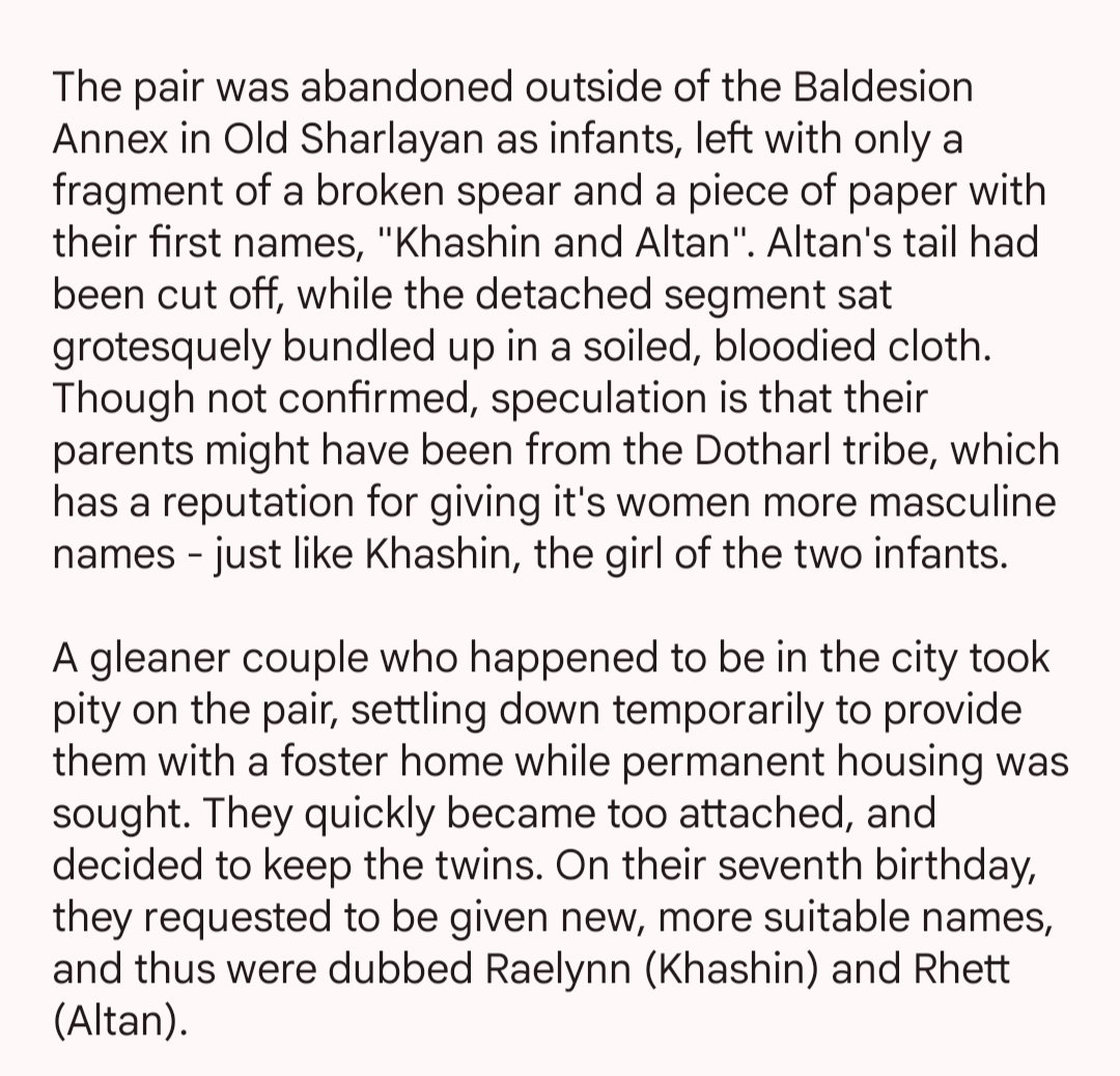theBugBin's tweet photo. Lore WIP for Rhett and Ren... 
Might delete bc I'm kinda self conscious about it but aaAaa https://t.co/e8KBuEfMIP