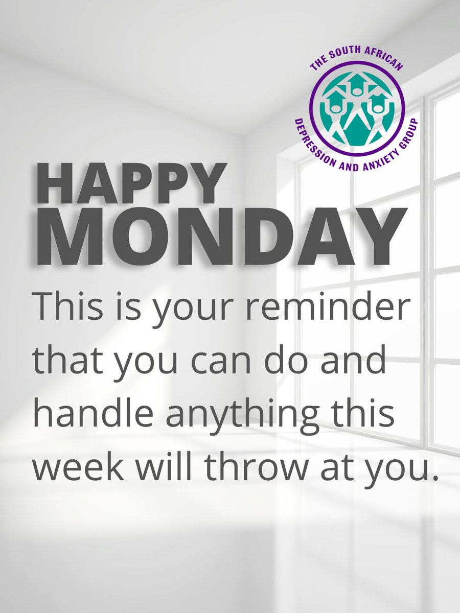 TheSADAG's tweet photo. New week, new energy 💜✨
Whatever this week throws your way, remember: you can handle it, one day at a time. Be kind to yourself, take it step by step, and keep going. 🌱
#MondayMotivation #MentalHealth #YouGotThis https://t.co/AT7kWXjJql