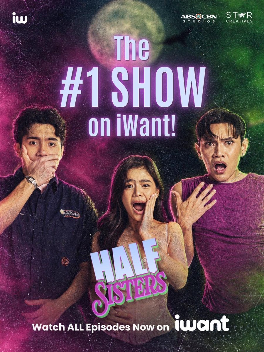 tracksuit123's tweet photo. ang lakas!!! HALF SISTERS now number 1 on iWant! 👏👏👏

proud kami sa inyo Brent Manalo, Bianca de Vera and Esnyr! hoping for more projects from you guys!!! https://t.co/OGQR8pZkrH
