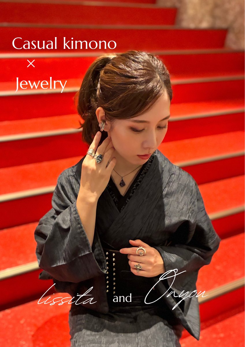 onyoukimono's tweet photo. \\ 東京きものサローネ //

漆黒のお着物と帯ベルトに @lissita00 さんのジュエリーをご提案させていただきます。

音遊ブースNO.86

東京きものサローネ
開催日: 2026年10月11日（日）-12日（月）
時間: 10:00-18:00
場所: 東京国際フォーラム

チケットご購入
https://t.co/lbURaDVs0I https://t.co/bHI4yCUsDL