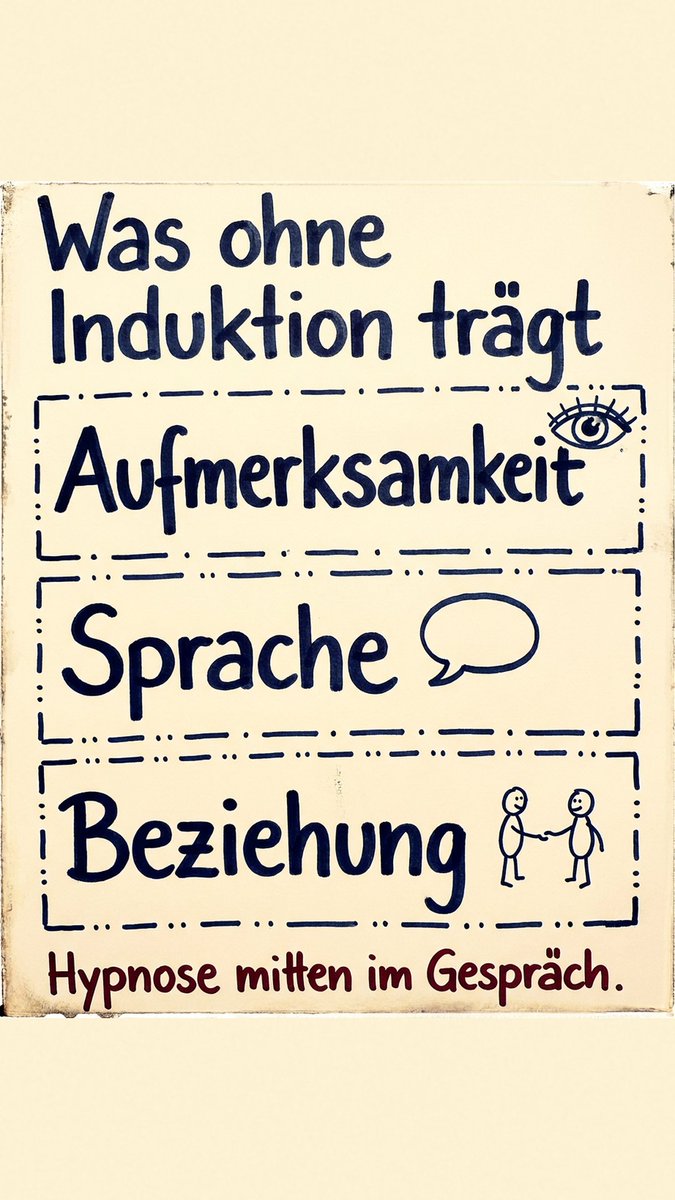 MarianZefferer's tweet photo. Die Induktion ist der Teil, auf den ich am ehesten verzichte. Was trägt: Aufmerksamkeit, Sprache, Beziehung. Am 3. Oktober zeige ich das einen ganzen Tag live, online, 9 bis 15 Uhr. Mit Code hypno kostenfrei. Link in Bio. https://t.co/V5E5GXbbu7