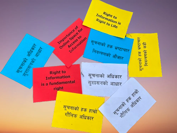 ForumFreedom's tweet photo. सूचनाको हक, हाम्रो अधिकार !
On the International Day for Universal Access to Information, Freedom Forum urges everyone to seek #information & exercise #RightToKnow.
Let’s keep #Information open, reliable, inclusive, and accessible to all.
#IDUAI #InformationForAll
@tndahal7 https://t.co/mA0vgJxDrf
